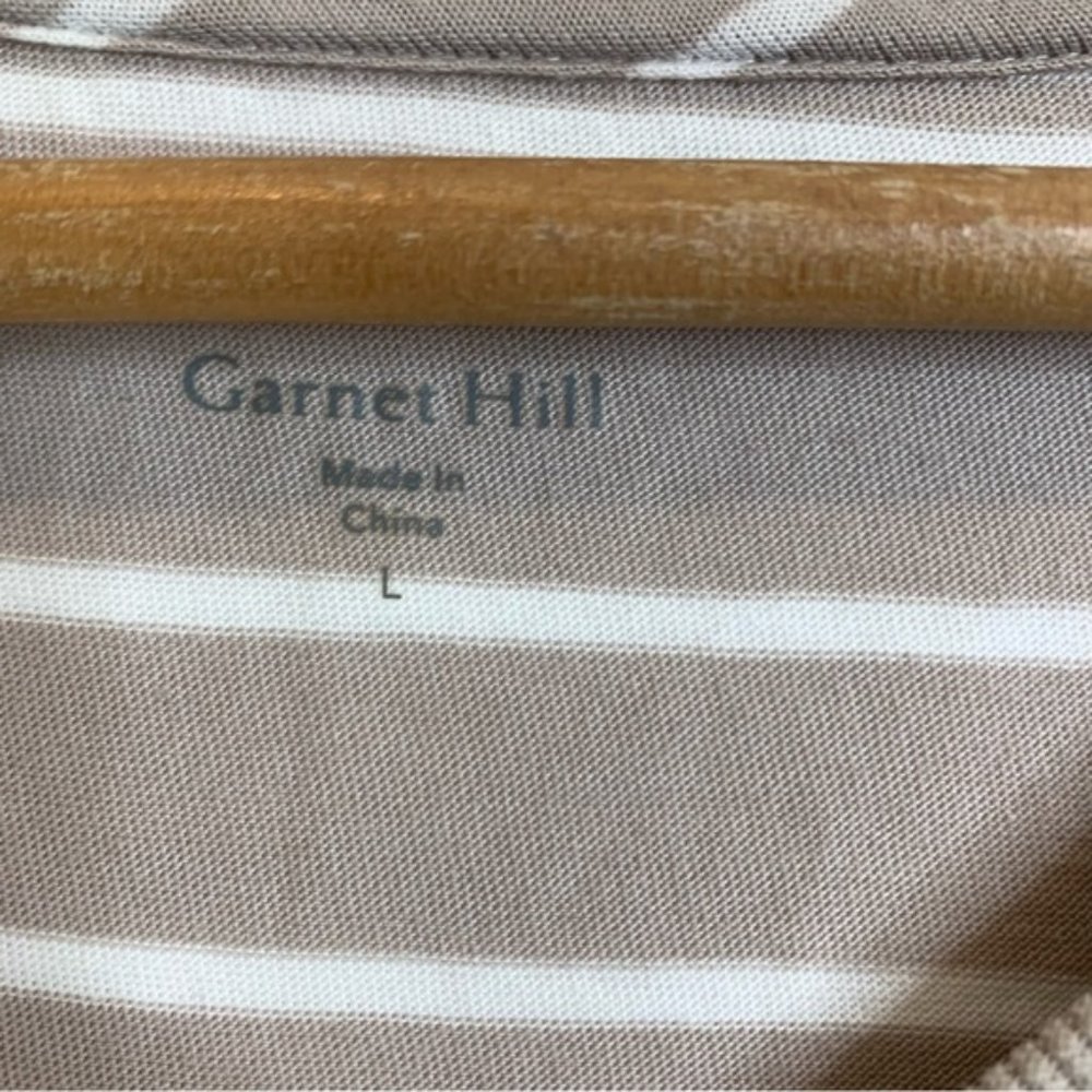 Garnet Hill Knotted Long-Sleeve Tee Dove Stripe - Picture 6 of 10